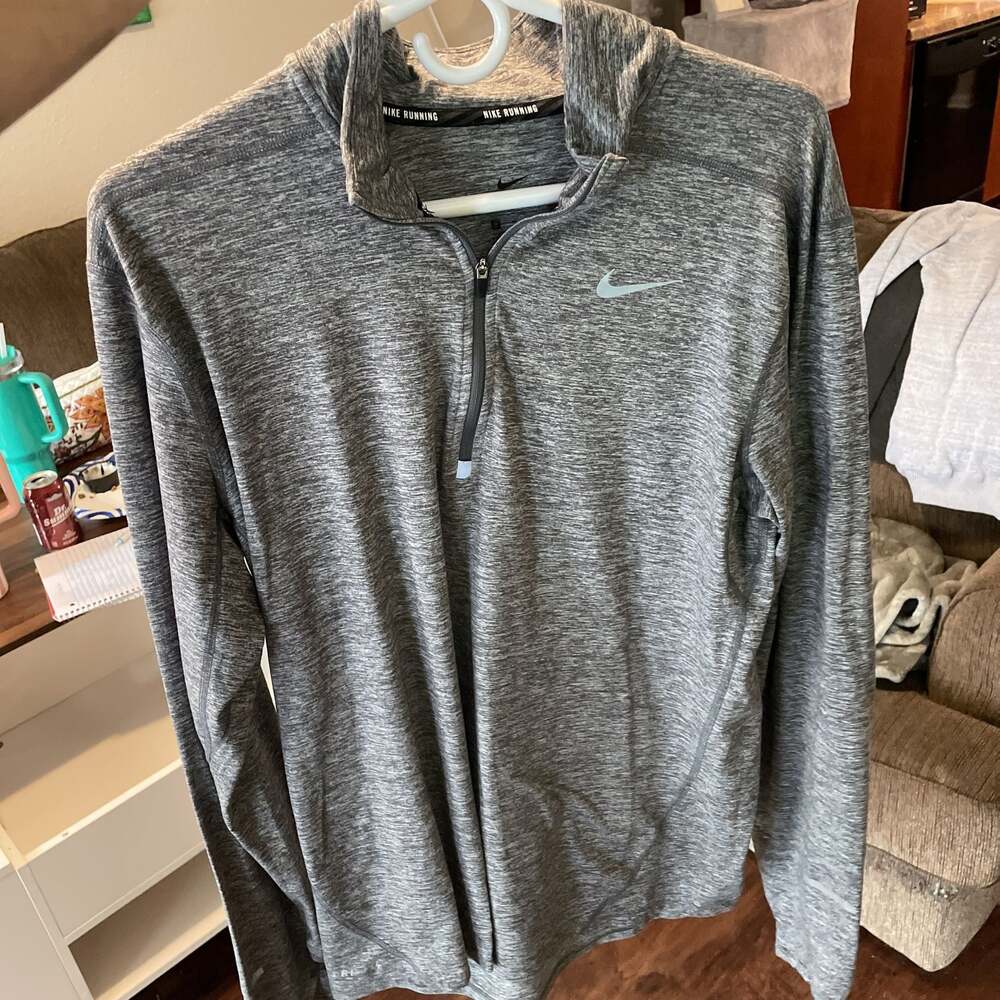 Nike Dri-Fit Half-Zip Running Pullover Heather Grey